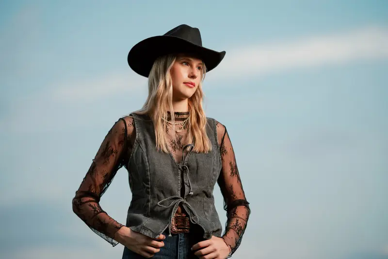 Cinematic senior portrait, expressive and directed