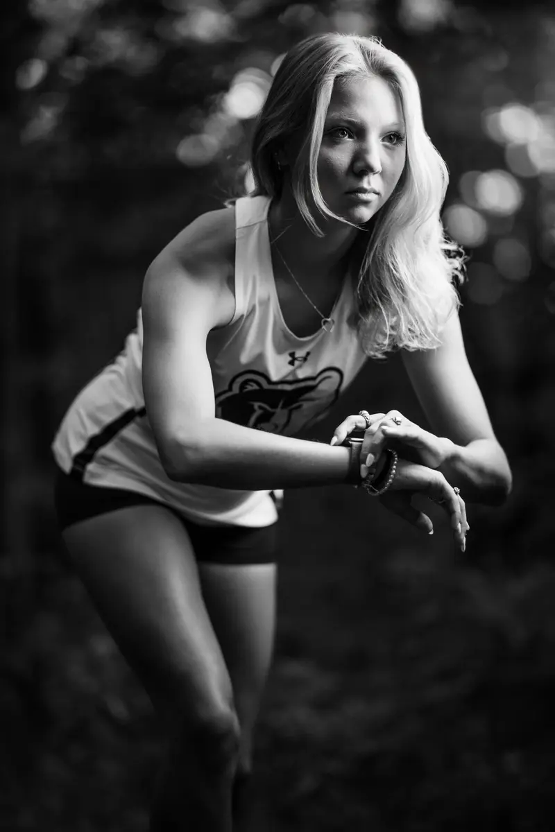 Senior portrait with confident, expressive energy