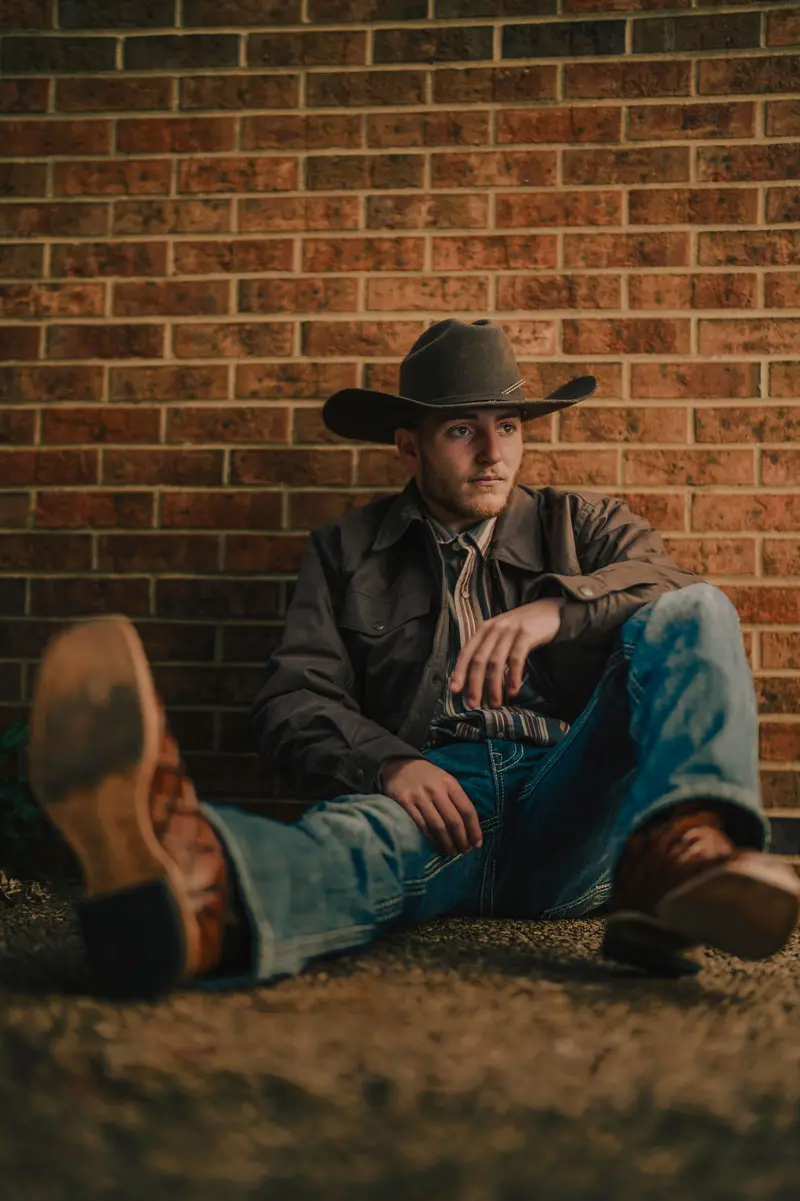 Cinematic senior portrait with bold editorial energy